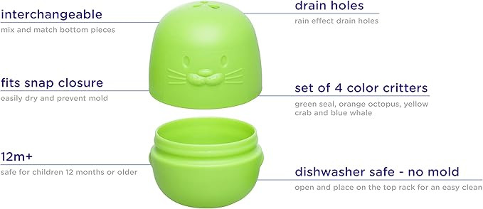 Ubbi Interchangeable Bath Toys for Toddlers and Baby, Colorful Mix and Match Baby Bath Accessory,... | Amazon (US)