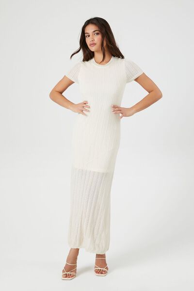 Pointelle Knit Maxi Sweater Dress | Forever 21