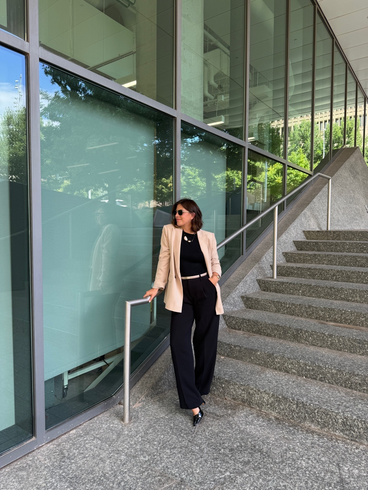 The most classic of work looks. Love a black trouser fit with a statement blazer.

#LTKootd #LTKSeasonal #LTKWorkwear