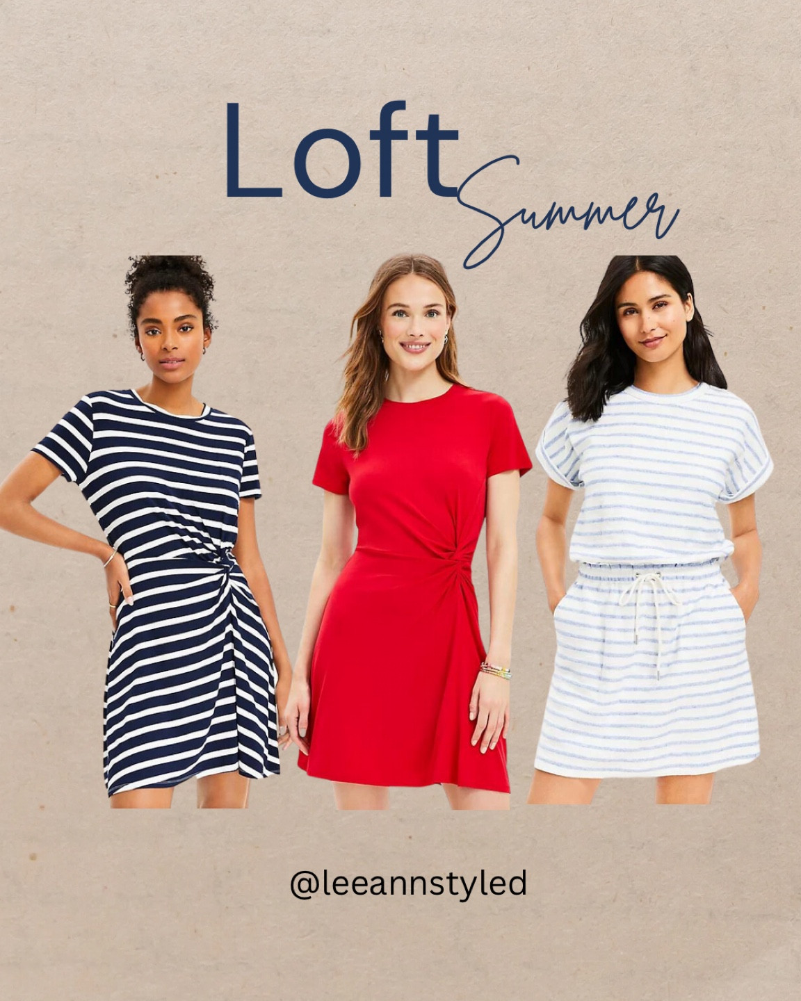 Striped Twist Short Sleeve Shift … curated on LTK