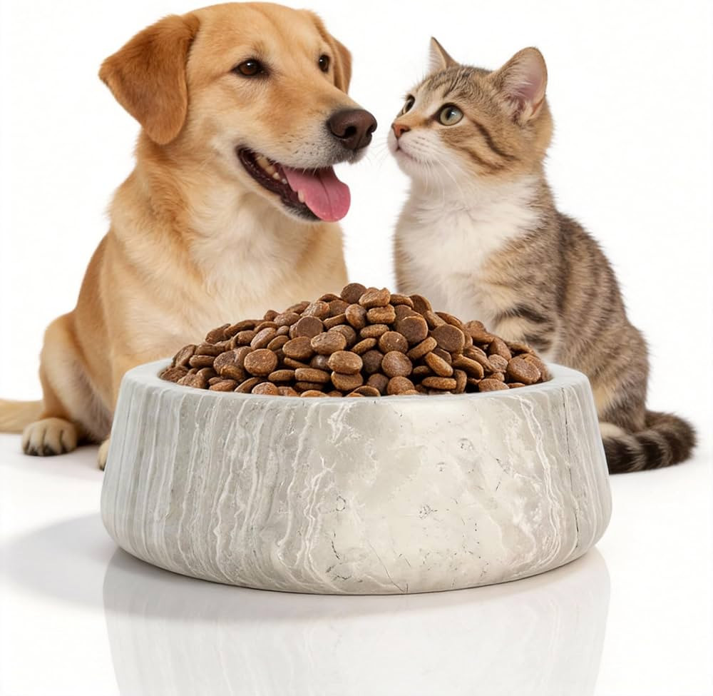 Dog Bowls - Marble Dog Food Bowl,Pet Bowls,Spill Proof Dogs Water Bowl,Do g Food Storage Containe... | Amazon (US)