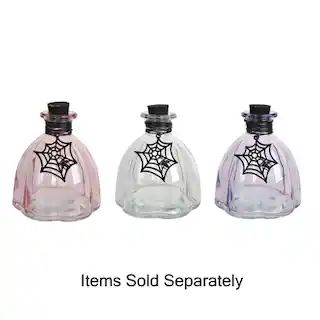 Assorted 4.5" Spiderweb Charm Glass Potion Bottle by Ashland® | Michaels Stores