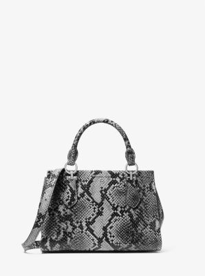 Marilyn Small Snake Embossed Leather Crossbody Bag | Michael Kors US