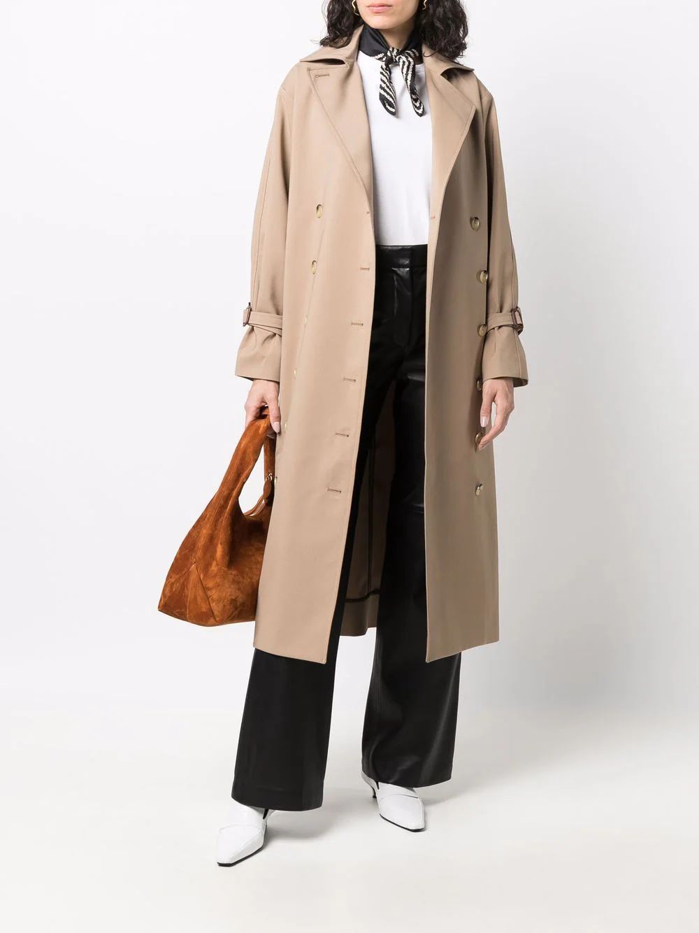 TOTEME double-breasted mid-length Coat - Farfetch | Farfetch Global