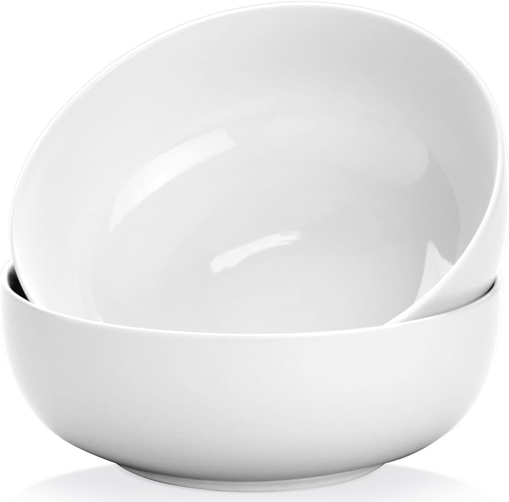 Yedio Pasta Serving Bowls 120 Ounce 9.7” Large Serving Bowls, Porcelain Salad Bowls for Kitchen... | Amazon (US)