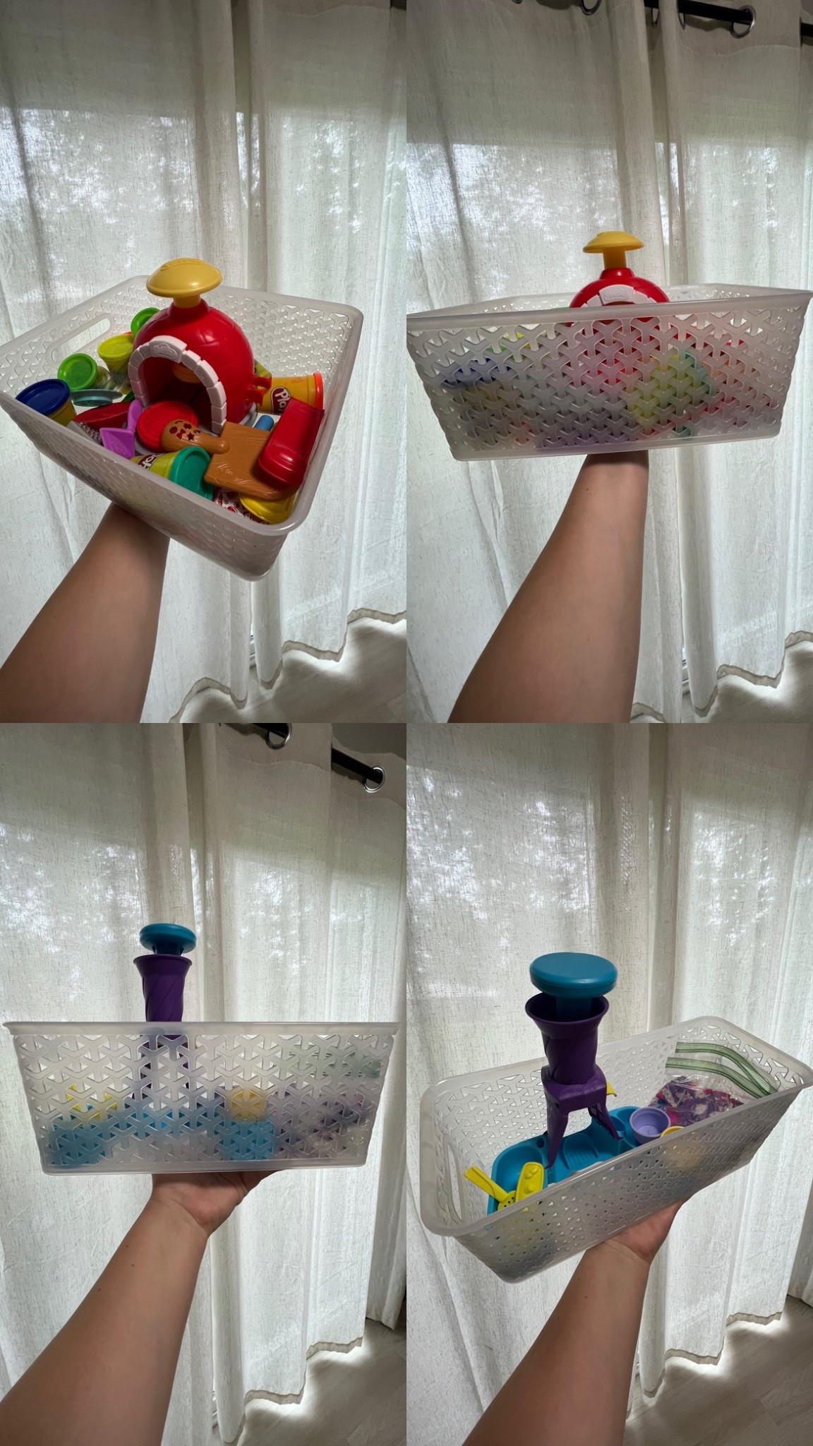 These storage baskets from Target are so great to help store my toddlers Play-Doh and kinetic sand. I got the translucent ones, but they have other colors and other sizes as well. 

#ToddlerStorage #PlayroomOrganization #TargetFinds #MomHacks #PlayDohStorage #KineticSandStorage #ToyStorageIdeas #OrganizedMomLife #KidsToyStorage #TargetStyle #StorageSolutions #PreschoolPlayroom #TranslucentBins #OrganizingWithKids #PlayroomInspo

#LTKKids #LTKFamily #LTKFindsUnder50