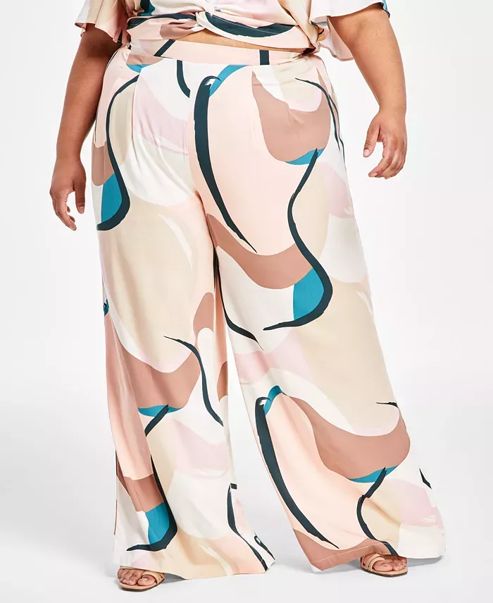 Macys plus size cheap wide leg pants