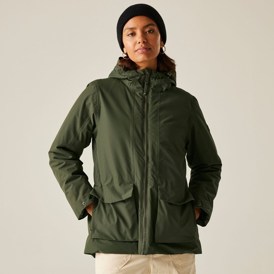 Women's Melane Waterproof Insulated Jacket Khaki Green | Regatta