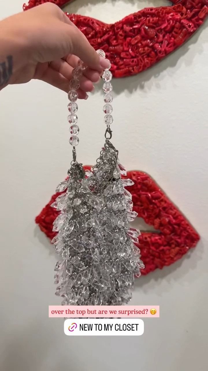 Over the top? Yes. Am I returning it? No. 💎

The Florence Chainmail Bag by Olga Berg just became new to my closet and I have zero notes — crystals and chainmail, fully handmade, and the most extra thing I own. That's the highest compliment I can give a bag. $129 and linked! #bag #purse #revolve 

 