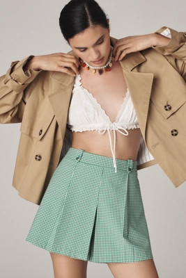 Maeve Menswear Pleated Skort | Anthropologie (US)