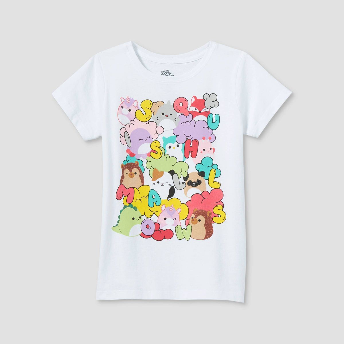Girls' Squishmallows Short Sleeve Graphic T-Shirt - Red | Target