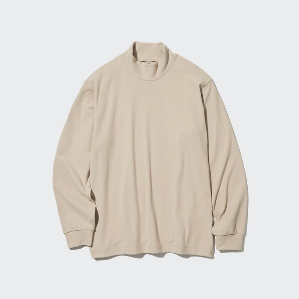 Smooth Fleece Mock Neck Long-Sleeve T-Shirt | UNIQLO (US)
