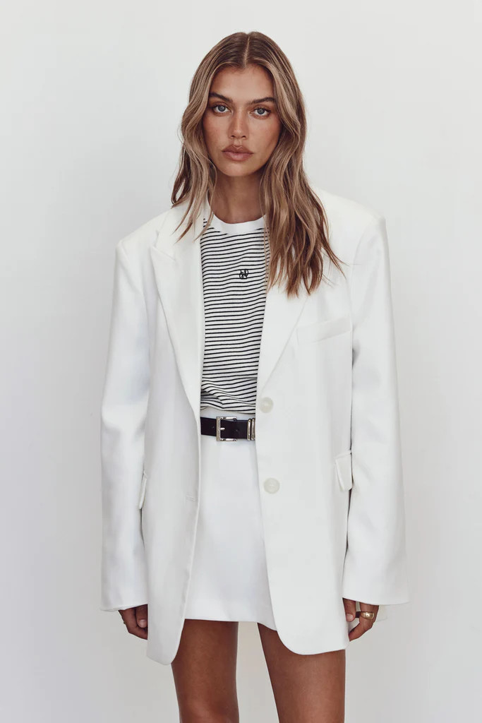 HARLEY WHITE BOYFRIEND BLAZER | DISSH