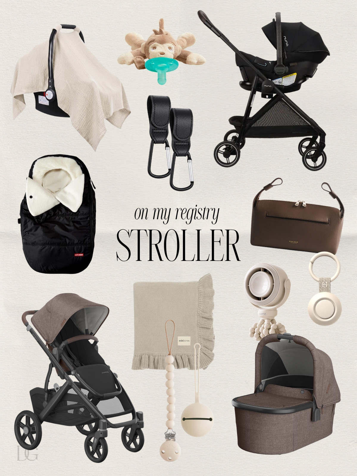 BABY REGISTRY 🐣 | Our stroller setup and accessories we registered for to make everyday walks, errands and outings with a newborn a little easier! *Stoller caddy attachment is Mina Bae and ruffle blanket is Minicoton

baby stroller, stroller system, stroller accessories, newborn stroller, infant car seat, travel system, baby travel essentials, baby registry 

 #LTKBaby #LTKBump