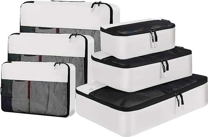 BAGAIL 6 Set / 8 Set Packing Cubes Luggage Packing Organizers for Travel Accessories | Amazon (US)