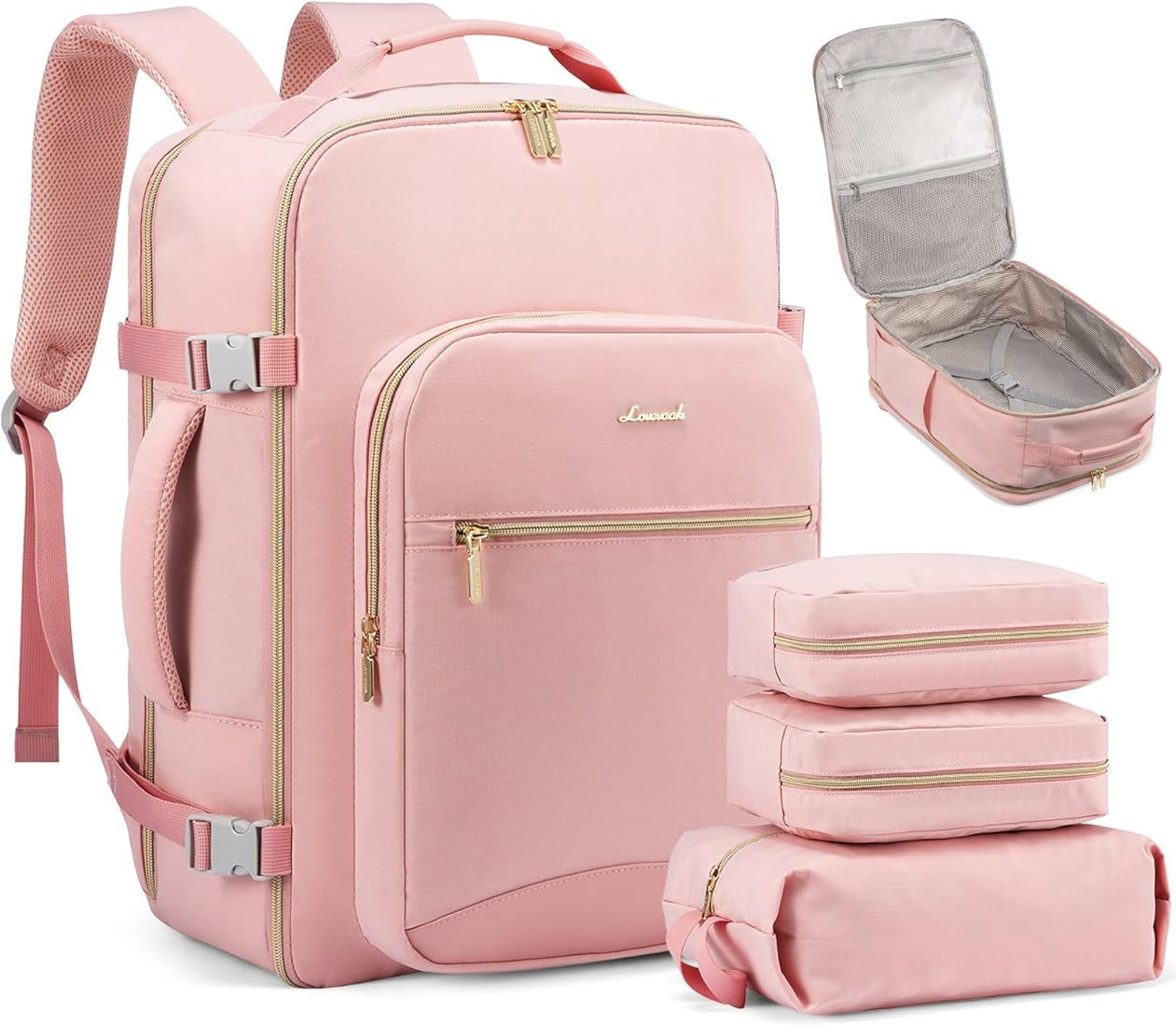 LOVEVOOK Travel Backpack Women, Carry On Backpack as Personal Item Flight Approved, TSA 17.3inch ... | Amazon (US)