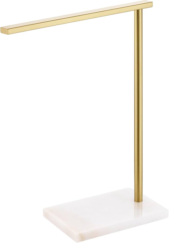 Hand Towel Bar for Bathroom Vanity Countertop 1-Tier Towel Holder Free Stand with Heavy Marble Ba... | Amazon (US)