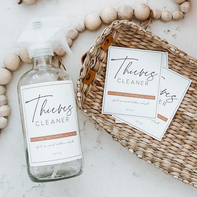 Thieves Cleaner Label - Etsy | Etsy (US)