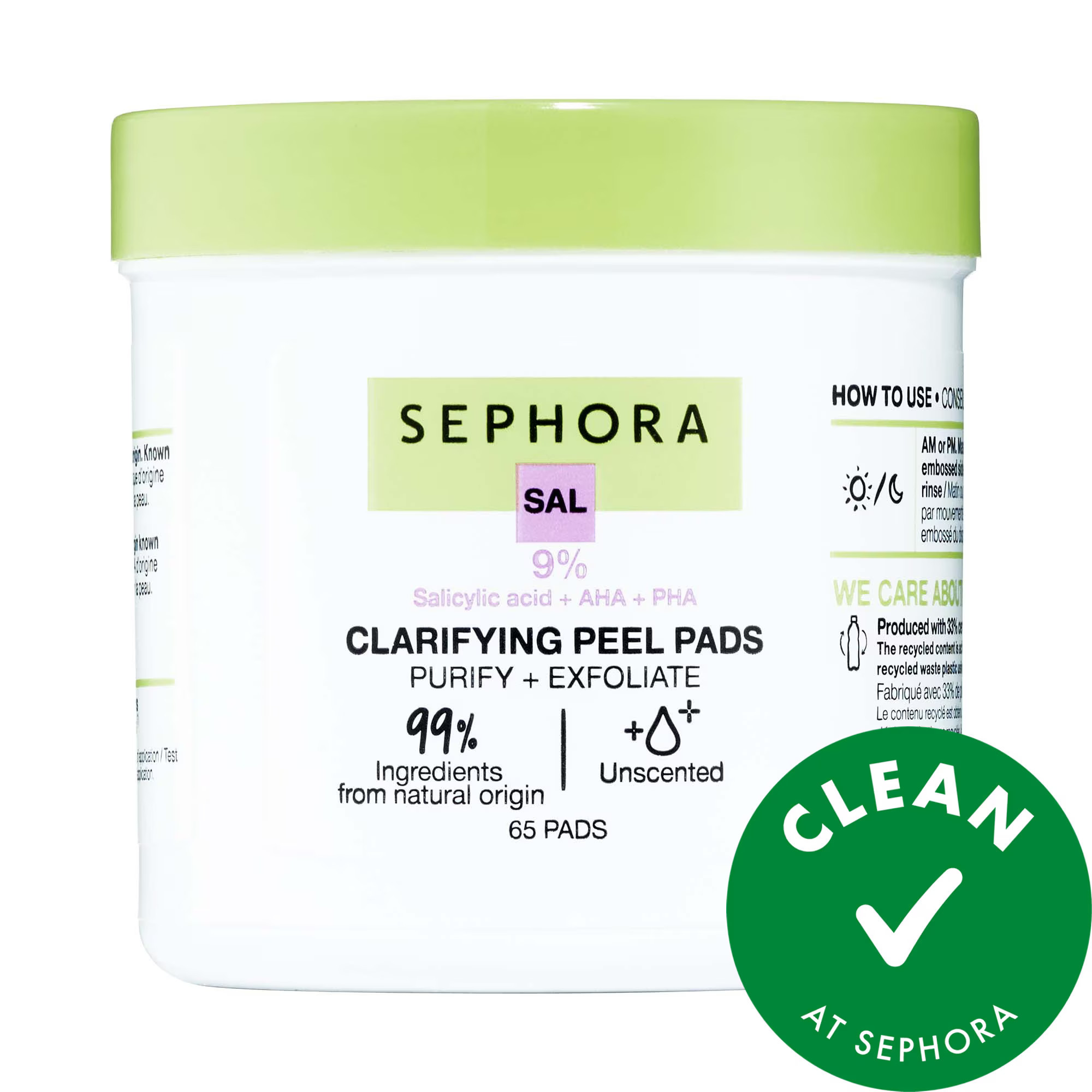 SEPHORA COLLECTION Clarifying Peel Pads with Salicylic Acid 65 pads / 65 pads | Sephora (US)