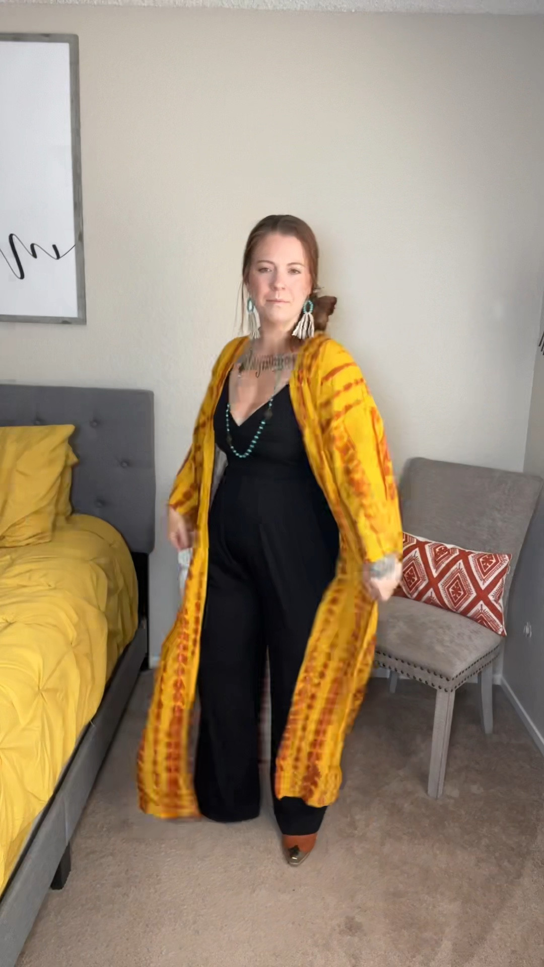 Kimonos have a way to my heart!! So easy to style with, so fun, so eye catching!! I love the colors in this one plus it comes with a removable belt! I love to wear them in my hair or around my hat. 

#LTKStyleTip #LTKVideo #LTKSeasonal