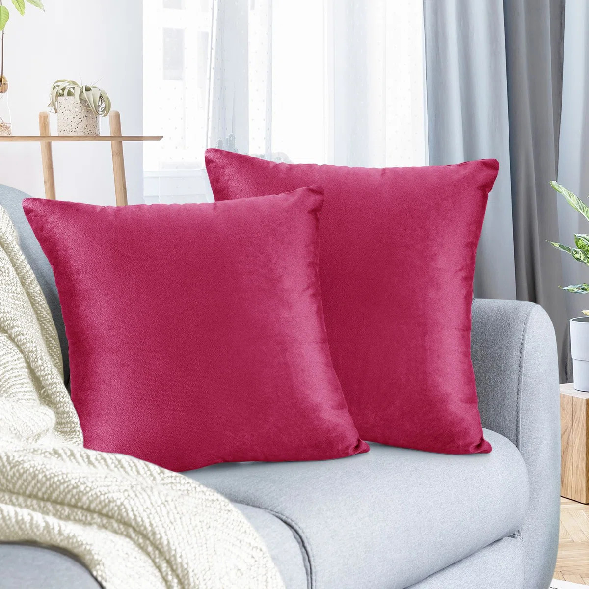 Velvet Decorative Throw Pillow Cover (Set of 2) | Wayfair North America