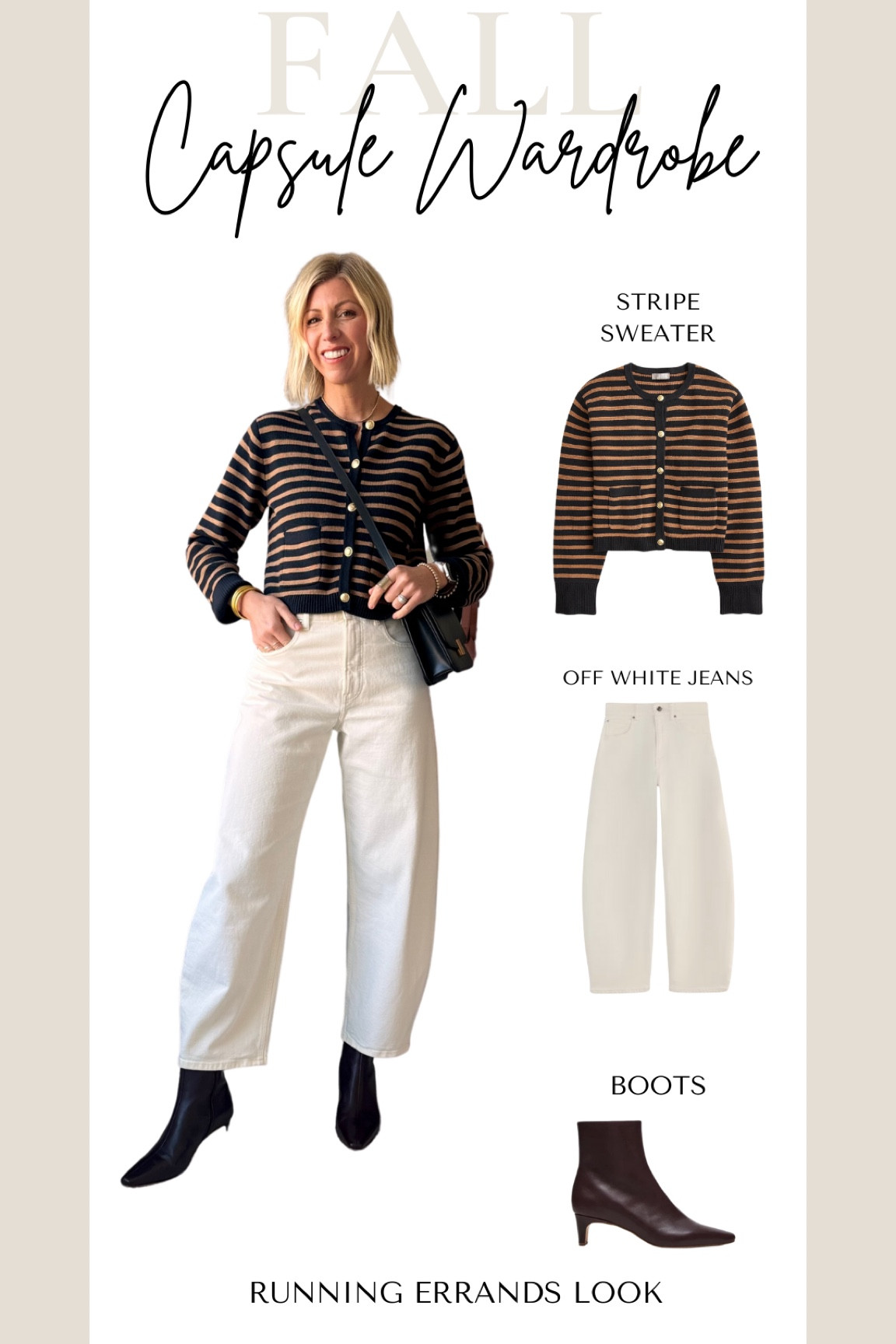 Fall capsule outfit with off-white jeans!

#LTKWorkwear #LTKStyleTip #LTKSeasonal