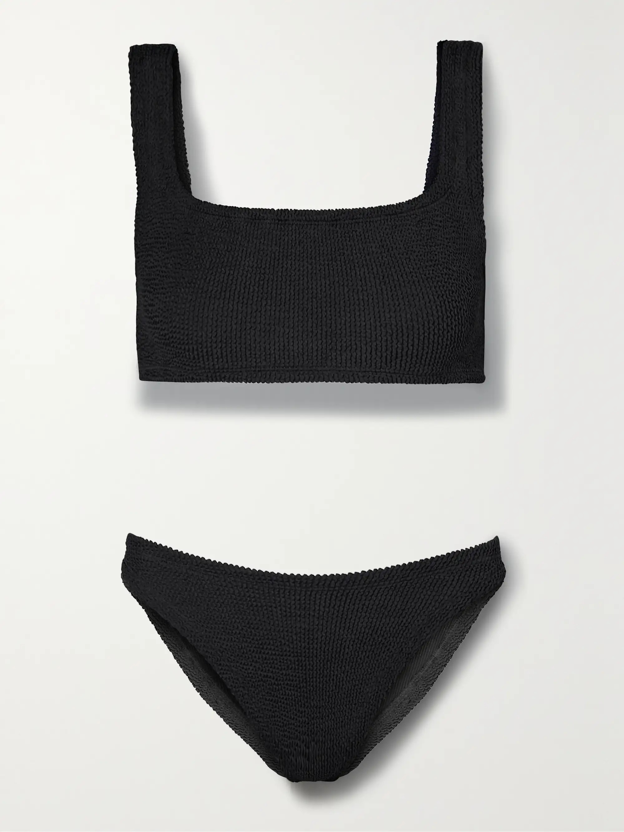 HUNZA G + NET SUSTAIN Xandra seersucker bikini | NET-A-PORTER | NET-A-PORTER (US)