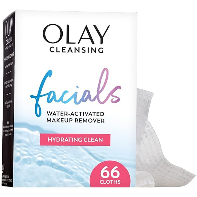 Olay Makeup Remover Wipes, Daily Facials Hydrating Face Cleanser for Normal to Dry Skin, Alcohol ... | Amazon (US)