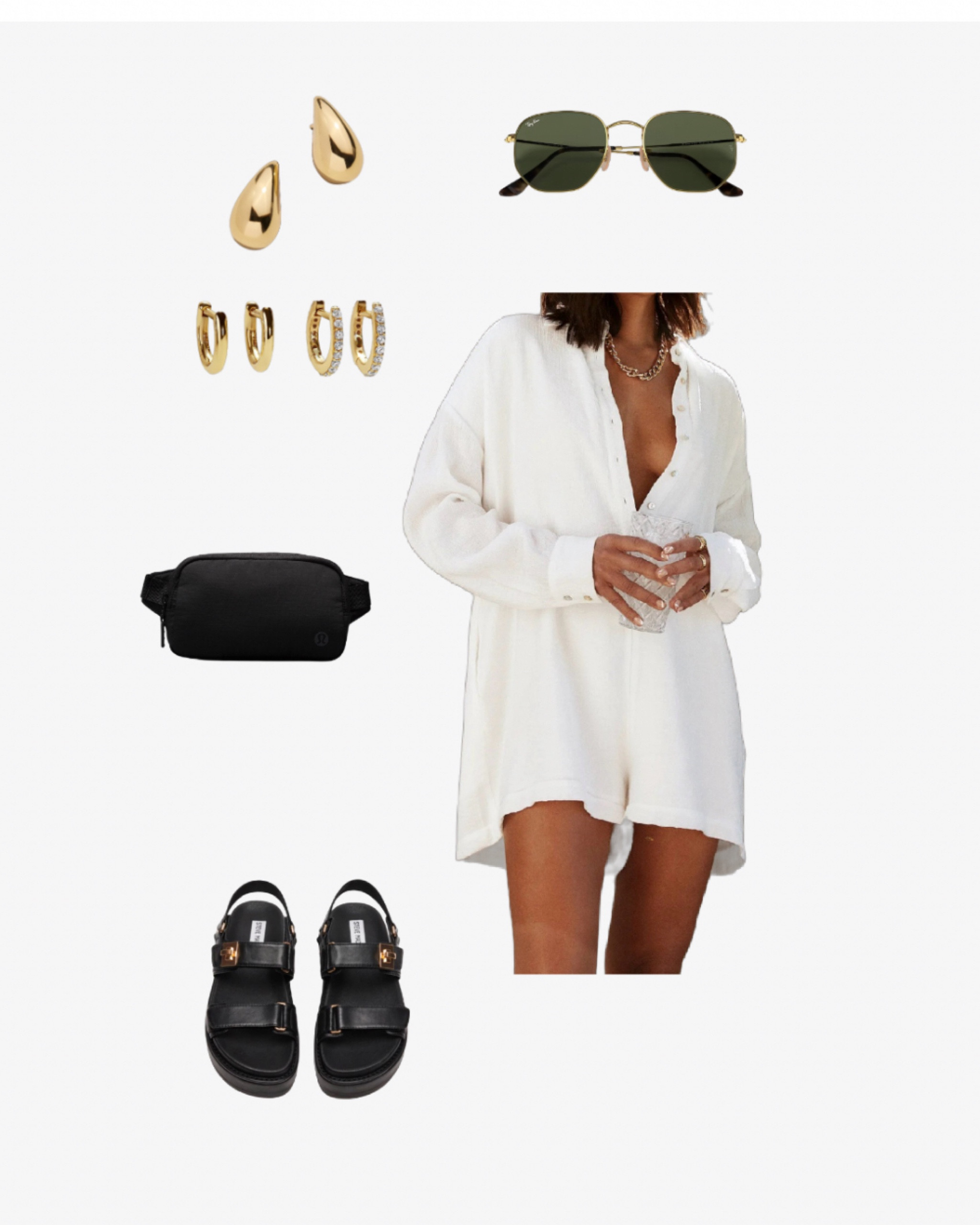 Casual summer night on the boardwalk look! This adorable romper paired with the more gorgeous platform sandals makes for a casual chic look perfect for a summer night! 

#LTKFindsUnder100 #LTKShoeCrush #LTKSeasonal