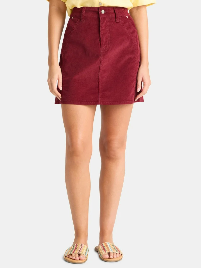 Time and Tru Women's Corduroy Mini Skirt, Sizes 0-20 | Walmart (US)