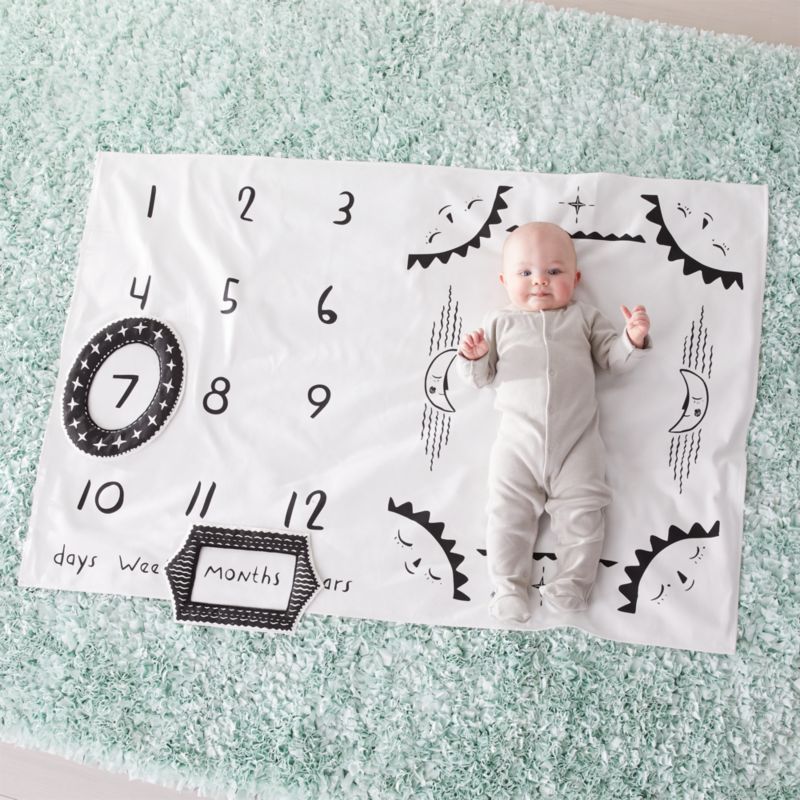 Baby Monthly Milestone Mat + Reviews | Crate and Barrel | Crate & Barrel