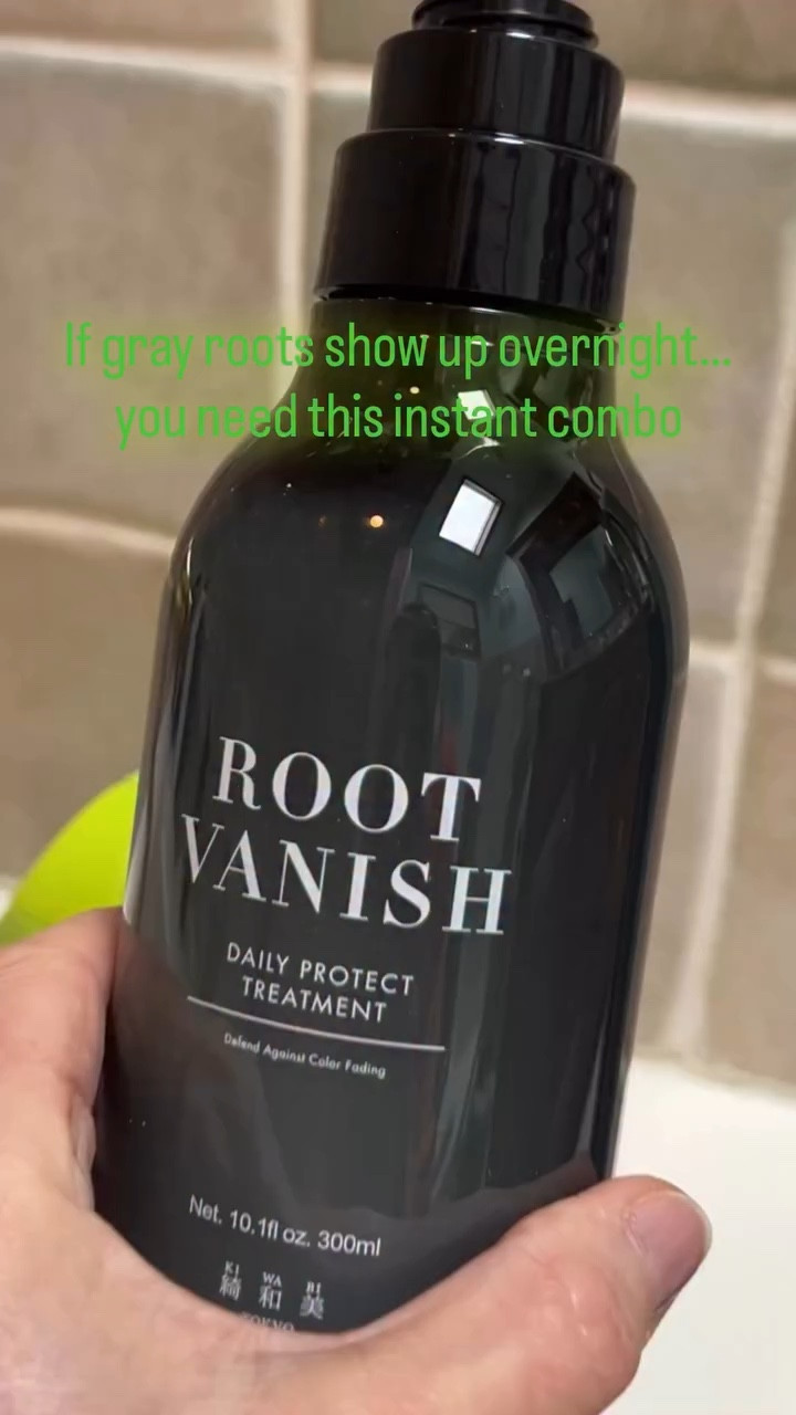 The 10-second trick I use to hide gray roots between salon visits. Wait… this hides gray roots AND protects your hair daily?! Yes, the cat is out of the bag for this viral J-beauty hair are brand. If your roots pop up faster than your next salon visit, this is a game changer. My secret for fresh-looking roots between color appointments is Kiwabi. Gray roots used to mean rushing to the salon… until I found this. The Root Vanish Daily Protect Treatment helps protect my hair against color fading. It performs a protective veil to lock in the color and shine. It repairs and smooth damaged tear. It’s enriched with cuticle repairing and conditioning ingredients to help restore softness resilience in a healthy luminous finish in between color appointments.

The quick Root Vanish treatment is a little gray hair manicure. It blends grays instantly with the easy to use coloring stick. It’s easy to use and dispense the color into the brush. Then gently apply to the grey hair briefly blow dry to help set the color quickly and thoroughly. Perfect for stretching time between color appointments. It’s powered by 22 Japanese botanicals. This is for men or women and saves time in between color appointments.



#reversegrayhair #rootbeaute 
#rootcoverup #ltkbeauty
#ltkhair #ltkfinds #ltkitgirl
#ltkunder50 #beautyfinds
#haircarefavorites #rootcoverup
#grayhairsolution #grayhairfix
#covergrayhair #roottouchup
#haircolorhack #salonbetweenvisits
#beautyhacks #quickbeautyfix
#beautyonthego
#easyhairfix #beautyessentials
#haircaremusthave
#healthyscalp #kiwabi rootvanish @kiwabi_official 

#LTKmomlife #LTKBeauty #LTKselfcare