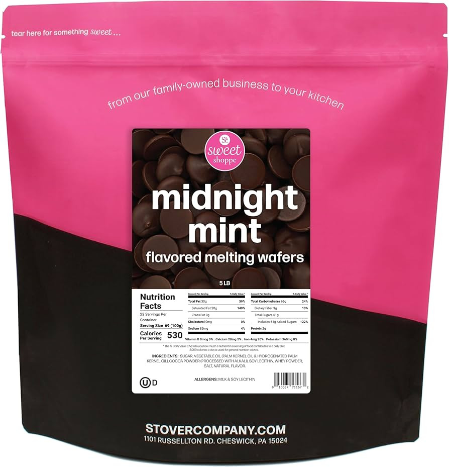 Sweet Shoppe Midnight Mint Flavored Melting Wafers, 5 pounds | Amazon (US)
