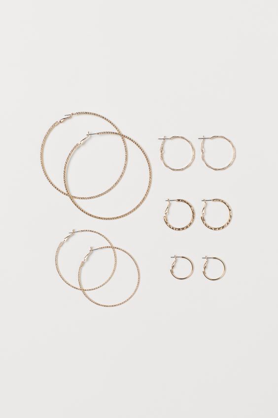 5 Pairs Hoop Earrings | H&M (US + CA)