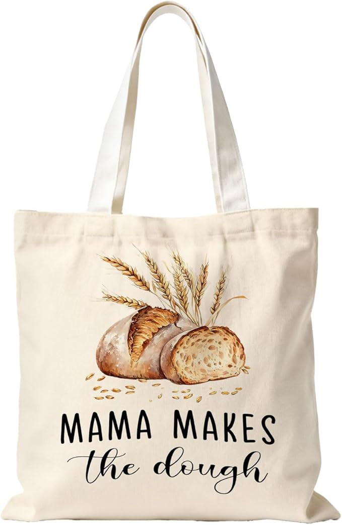 Sourdough Baking Tote Bag, Funny Bread Baker Gifts Canvas Tote Bags, Reusable Grocery Shopping Ba... | Amazon (US)
