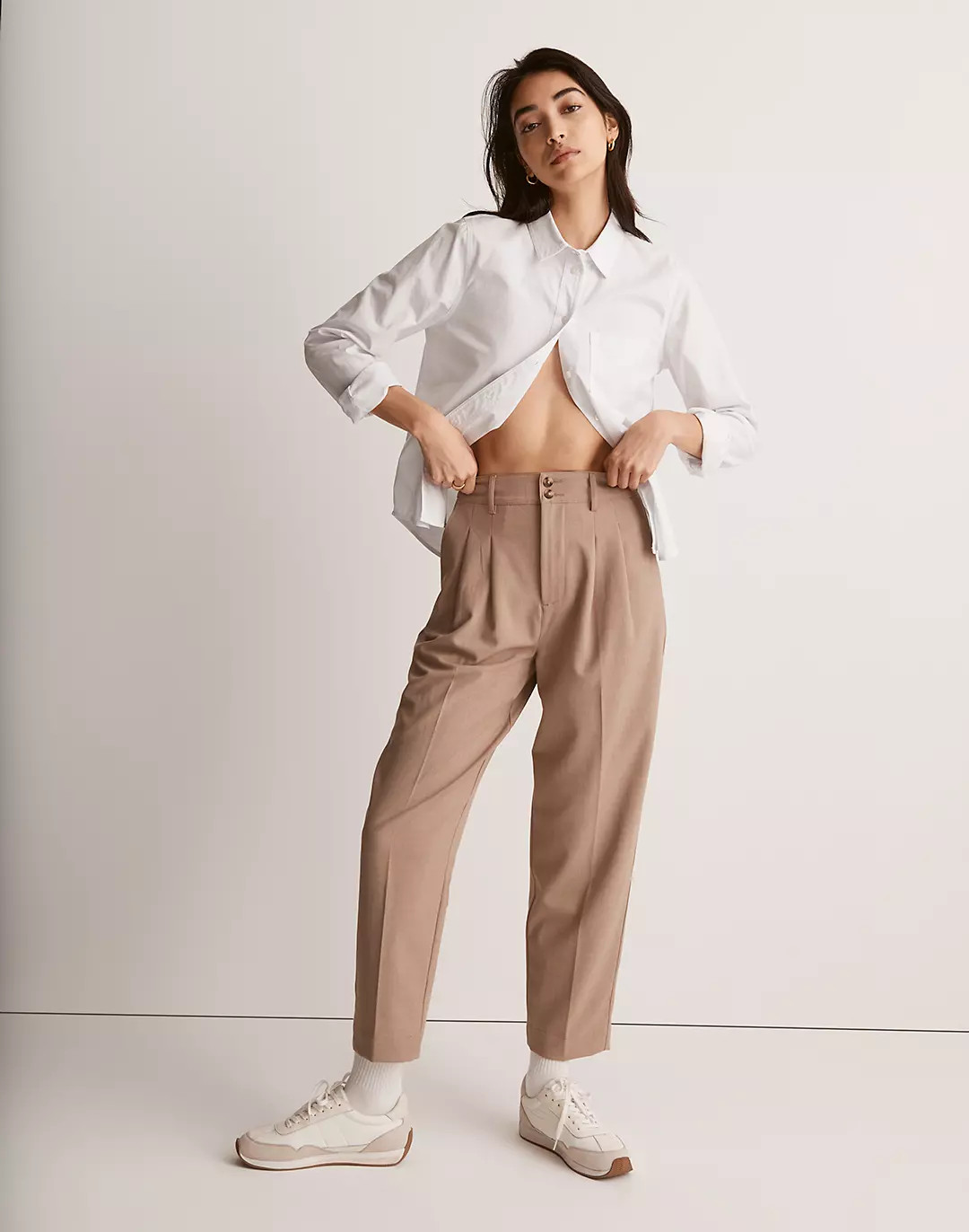 Pleated Tapered Pants | Madewell
