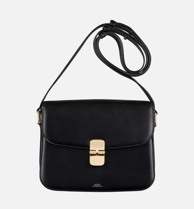 A.P.C. Grace Leather Shoulder Bag | Coggles (Global)