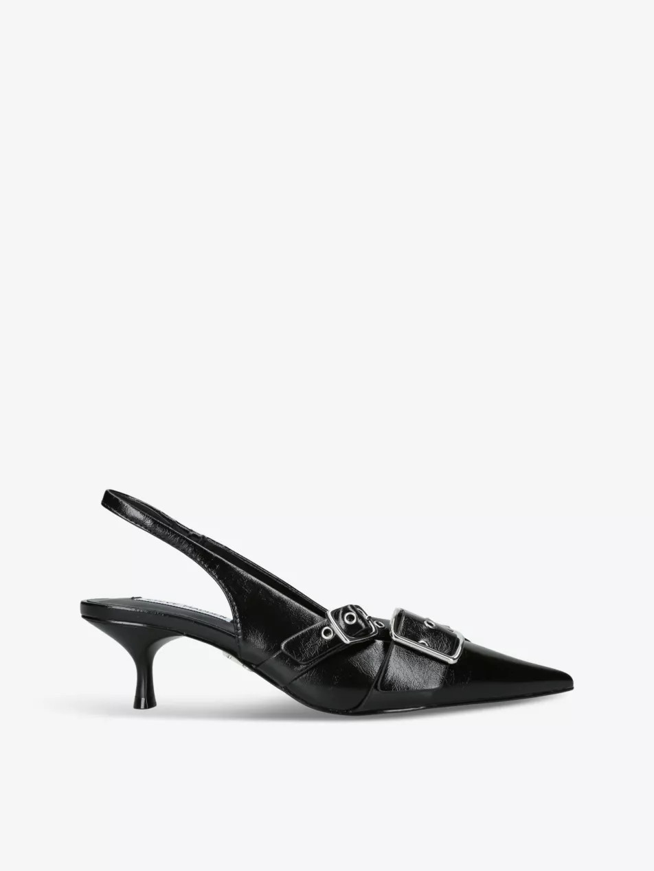 Lezley kitten-heel faux-leather slingbacks | Selfridges