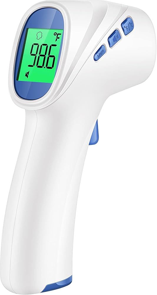 Touchless Thermometer for Adults, Digital Infrared Thermometer Gun with Fever Alarm, Forehead and... | Amazon (US)