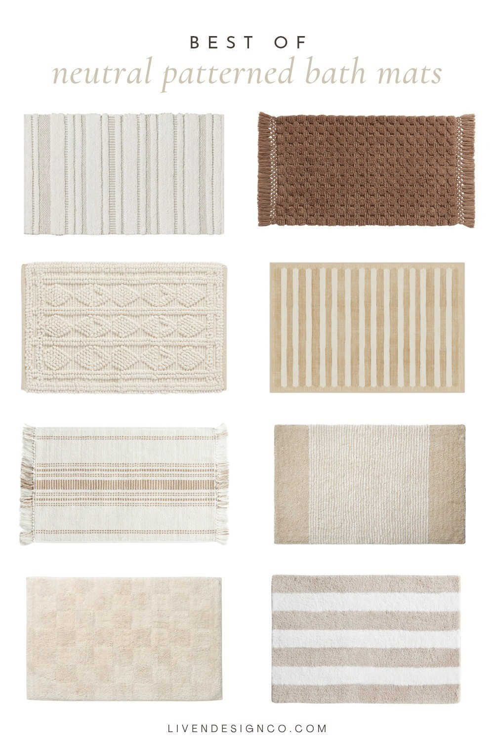 Neutral patterned bath mat. Bathroom rug. Bathroom decor 

#LTKSeasonal #LTKHome #LTKFindsUnder50
