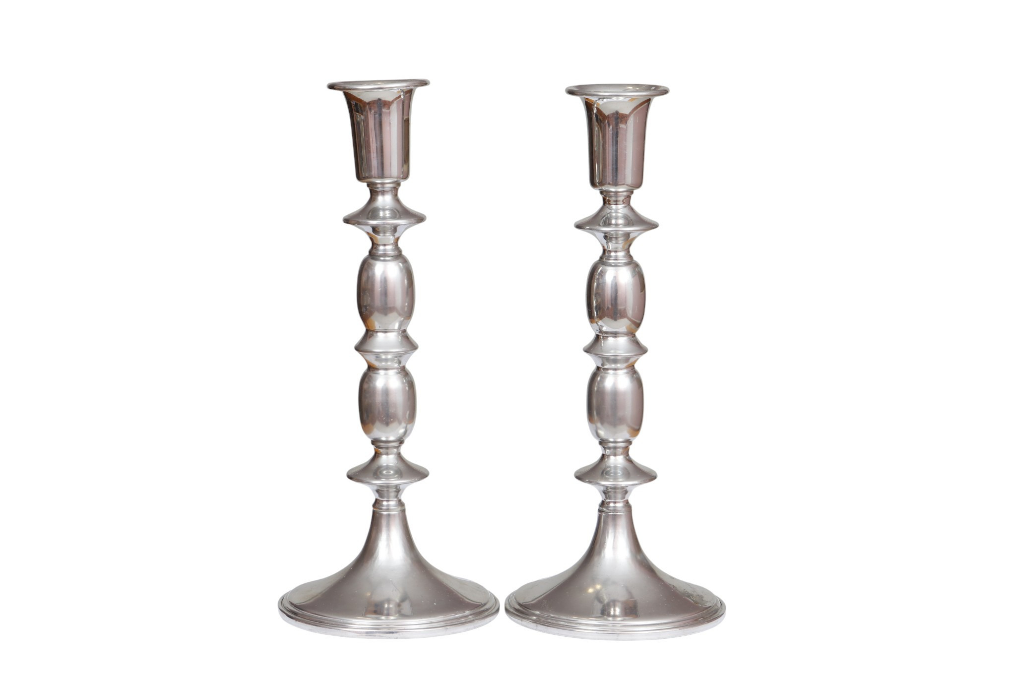 Empire Pewter Candlestick Holders - Set of 2 - Interesting Things - silver | Candle Stand, Candle Holder - Ideal For Decoration, | One Kings Lane