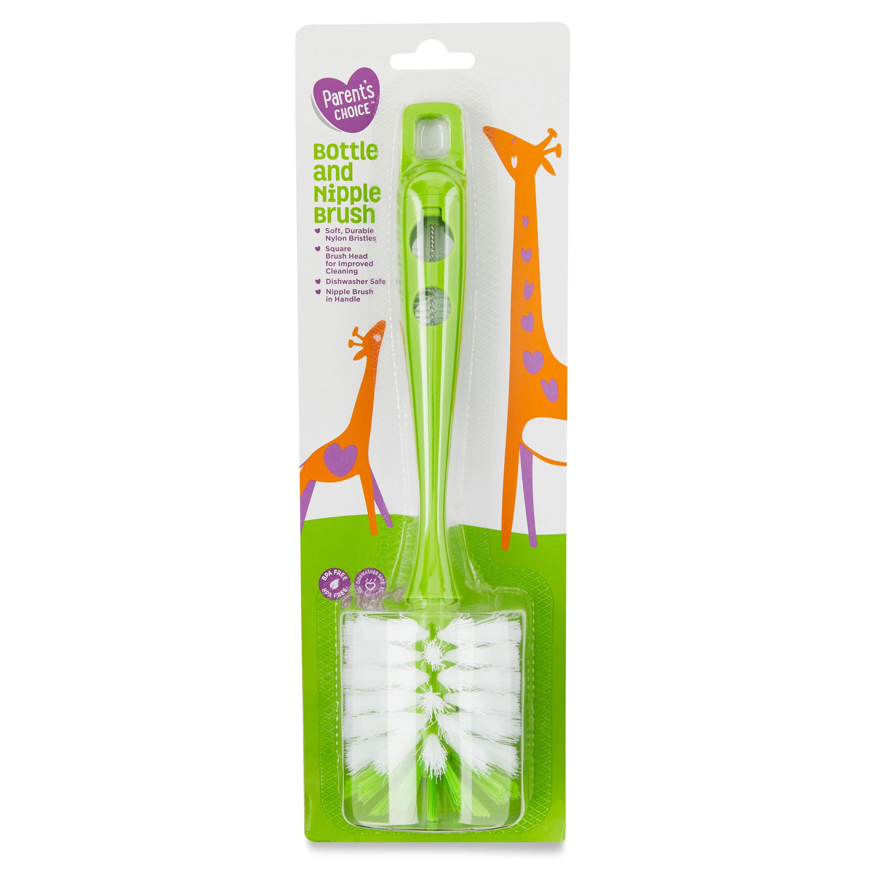 Parent's Choice Square Brush Head Bottle and Nipple Brush, 1ct | Walmart (US)