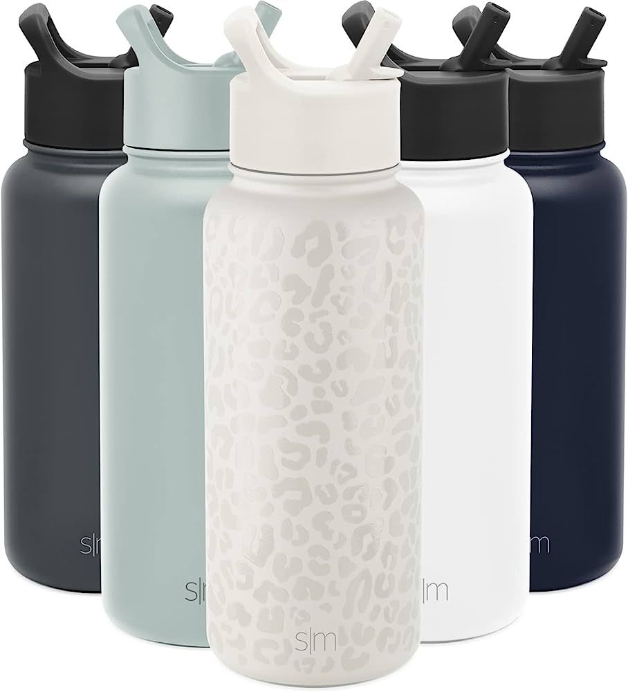 Simple Modern Water Bottle with Straw Lid Vacuum Insulated Stainless Steel Metal Thermos Bottles ... | Amazon (US)