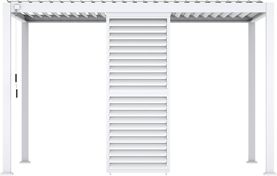 Accessory - Aluminum Shutter Wall 1/3 10' Side for 111 Series Pergola, Openable Louvered Design f... | Amazon (US)
