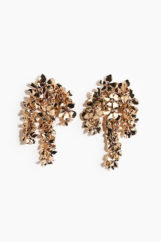 H & M - Flower-Detail Cluster Earrings - Gold-Colored | H&M (US + CA)