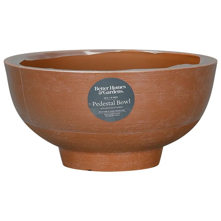 Better Homes & Gardens Terracotta Recycled Resin Planter,12in x 12in x 6in | Walmart (US)