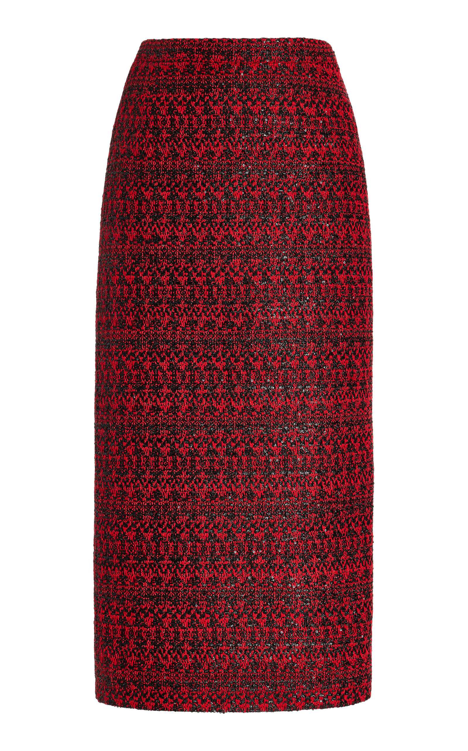Sequined Tweed Midi Skirt | Moda Operandi (Global)