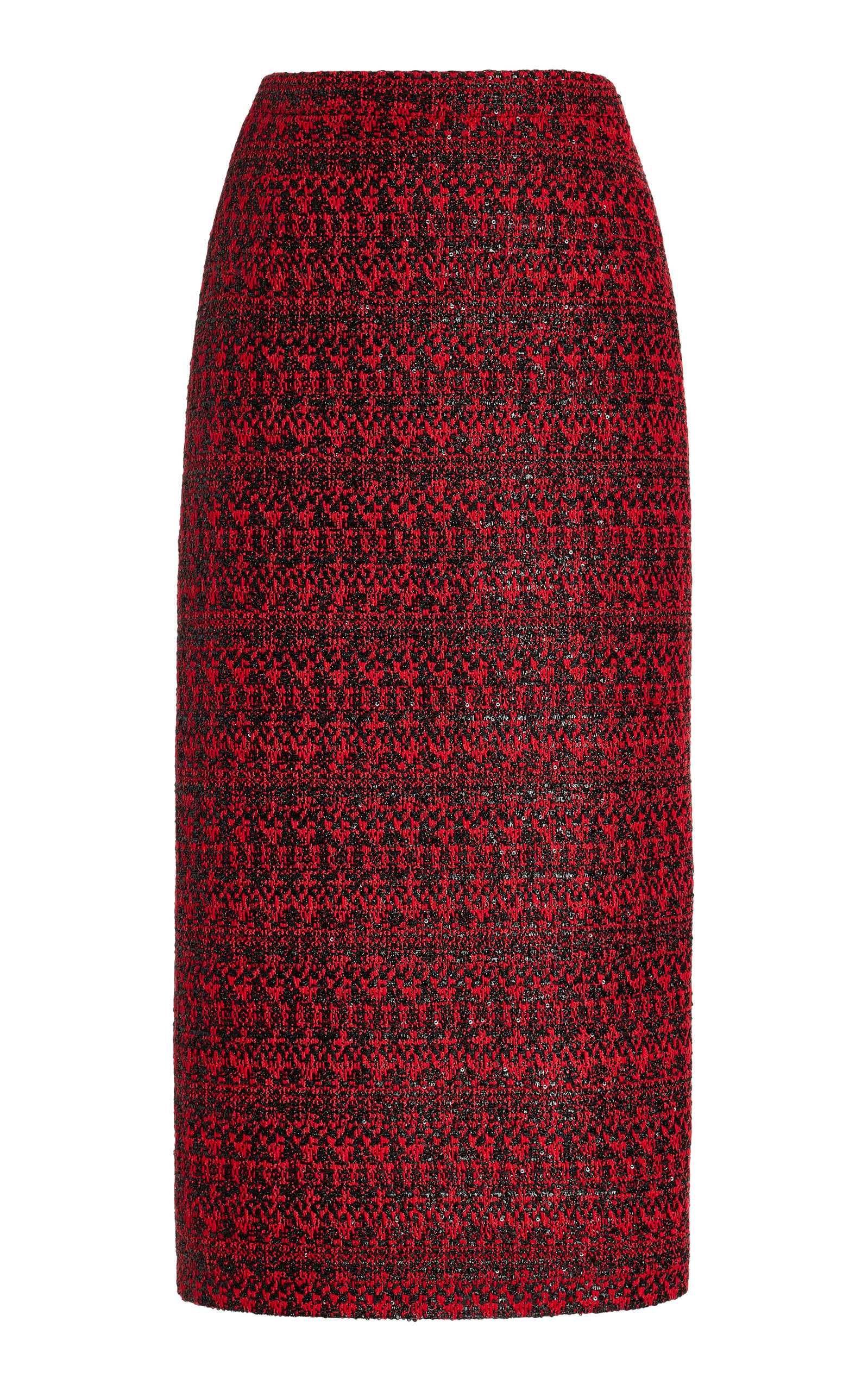 Sequined Tweed Midi Skirt | Moda Operandi (Global)