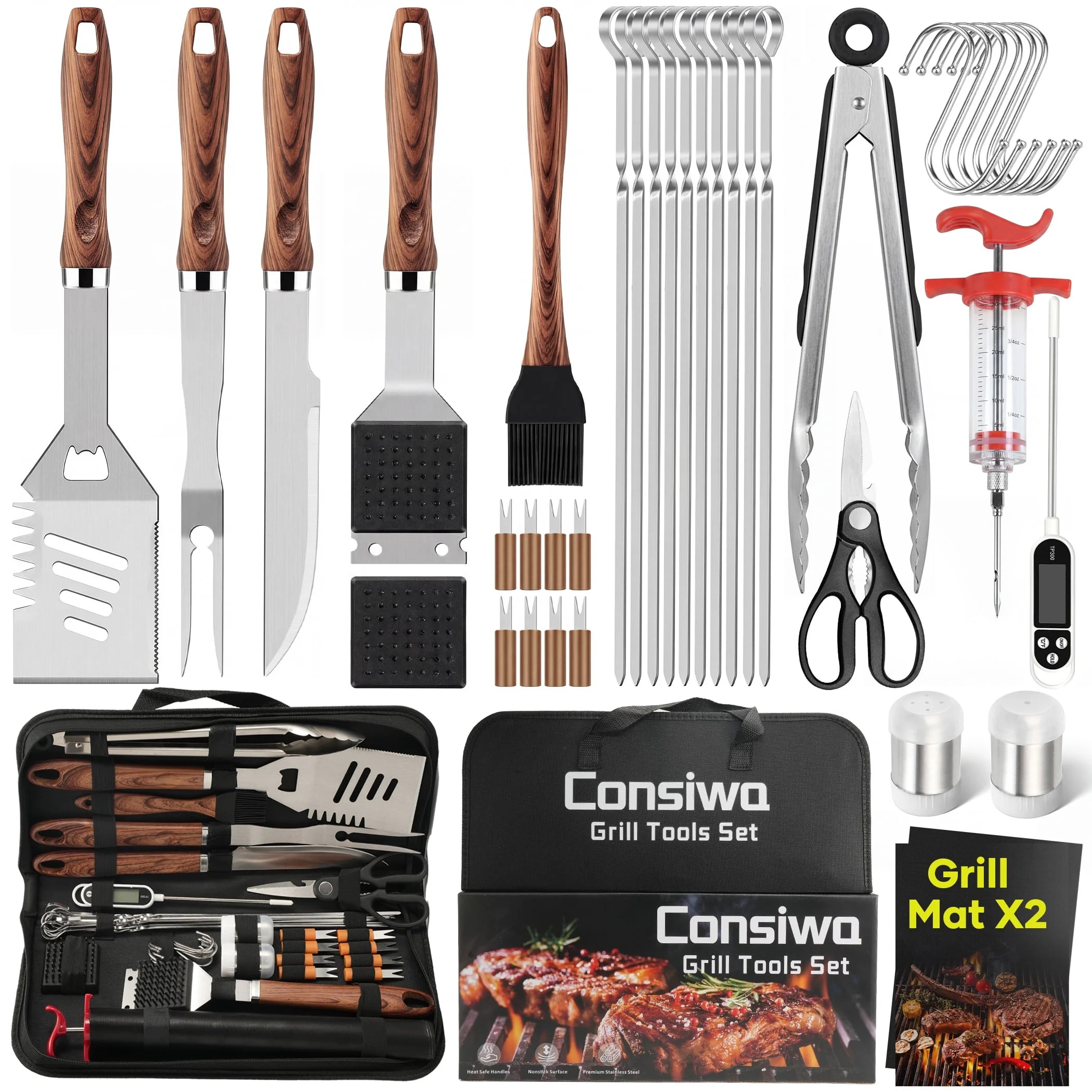 39pcs BBQ Grill Accessories Sets, Stainless Steel Barbecue Tools Kit, Suitable for Blackstone Gri... | Walmart (US)