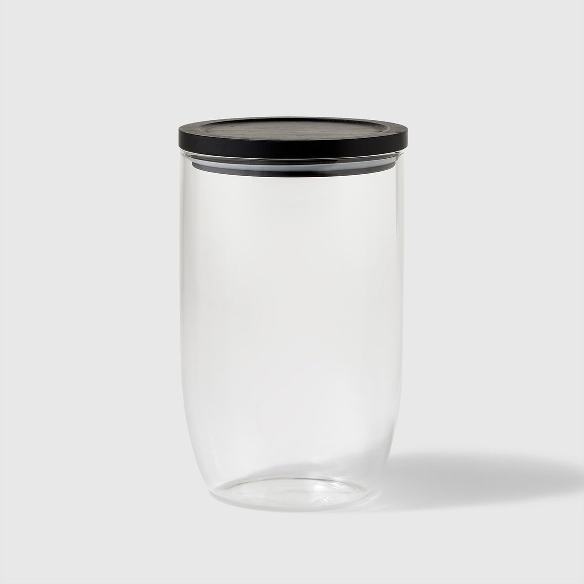 Marie Kondo Large Modular Glass Canister Ink Black Lid | The Container Store